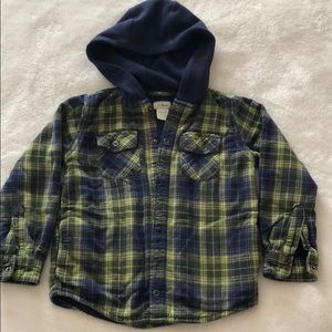 L.L.Bean Youth Flannel Jacket Hoodie L 6X-7